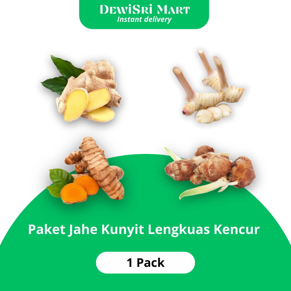 

Paket Jahe Kunyit Lengkuas Kencur Campur - Dewi Sri Mart