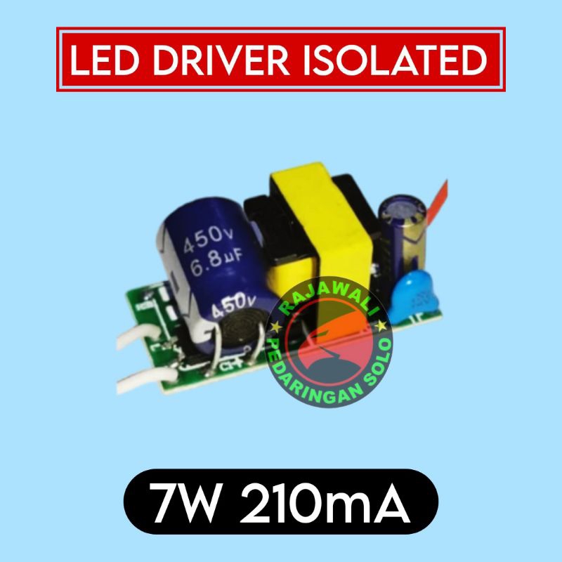 LED DRIVER ISOLATED 7W 210mA DRIVER LED HPL LAMPU PLAFON