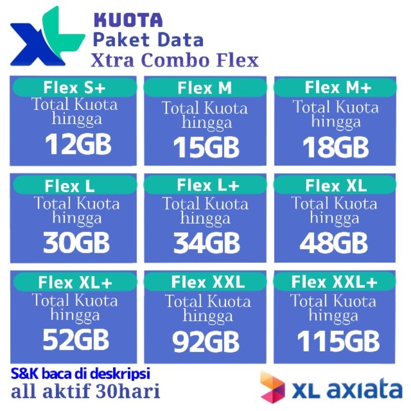 Paket data XL - Kuota XL - XL combo Flex - XL data