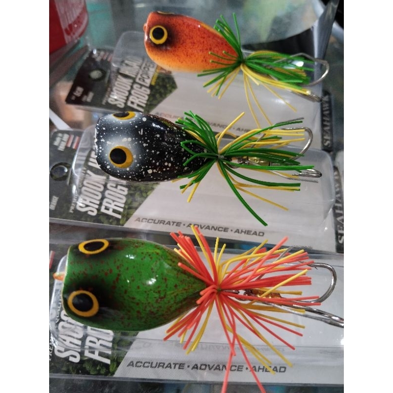 Umpan Gabus Frog Popper Seahawk Bahan Kayu Premium