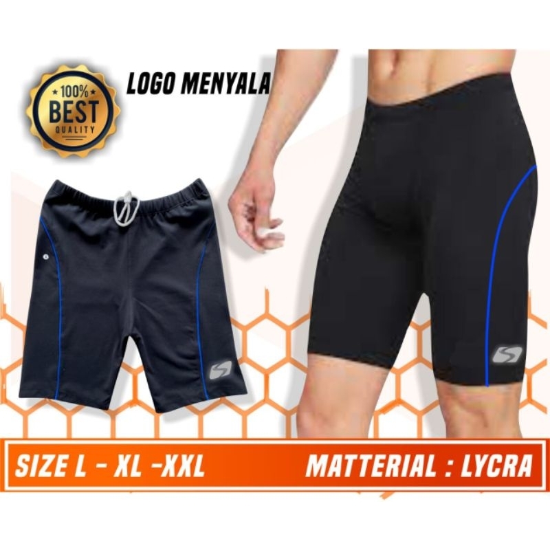 Celana renang dewasa bahan lycra Bawahan olahraga ketat slim fit Celana dalaman Short pria wanita