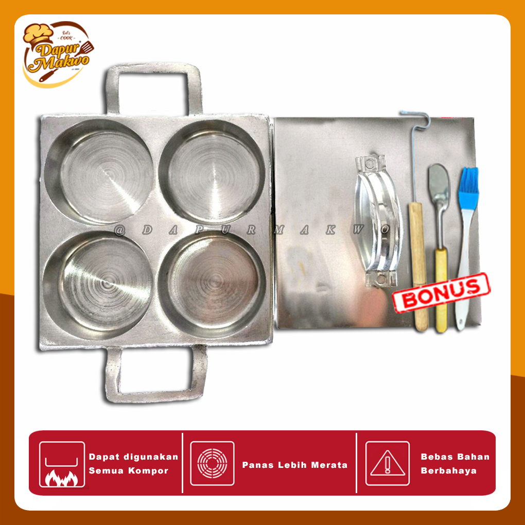 Dapur Makwo Cetakan Martabak Mini, Kue Apam, Kue Lumpur 8,2cm TEBAL