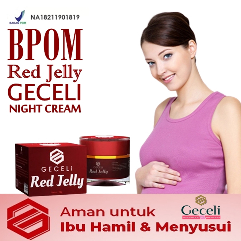 RED JELLY GECELI MELEMBABKAN WAJAH MENGHALUSKAN KULIT PEMAKAIAN DIMALAM HARI