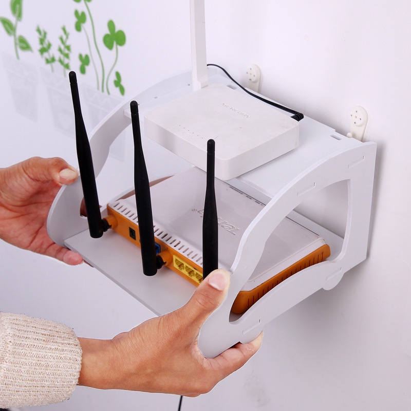 rak wifi dinding tempel tempat router stb