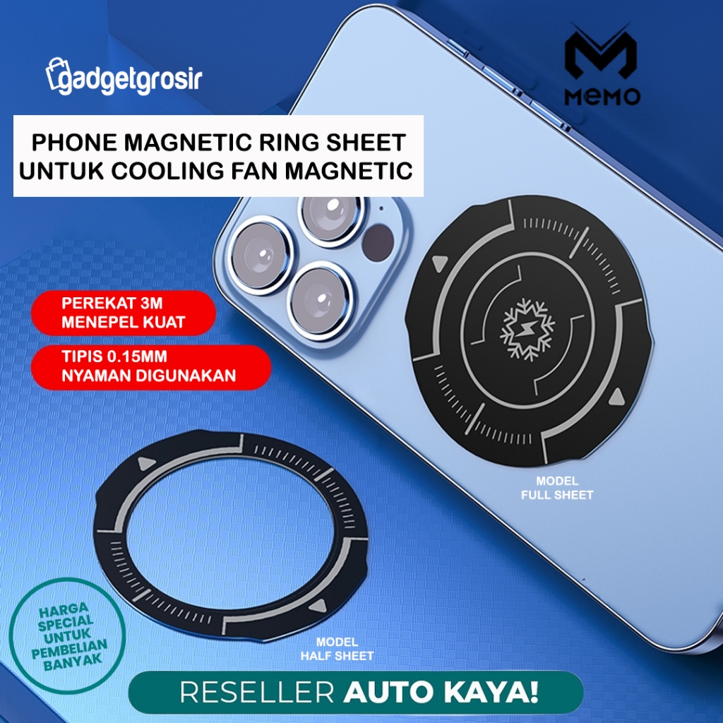 Memo Magnetic Ring Sheet Tempel Lempengan Plat Besi Bulat Untuk Fan Cooler Magnetic / Cooling Fan Ma