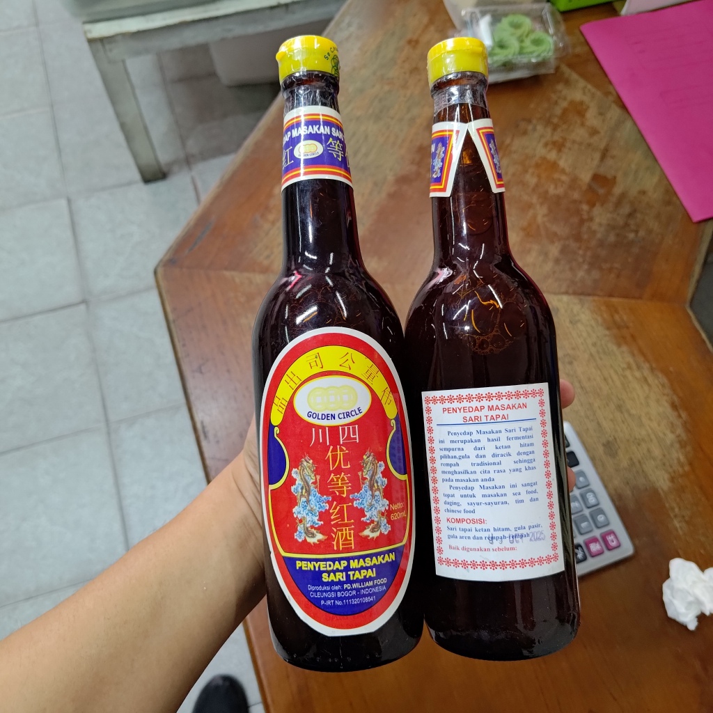 

Bumbu Saus Sari Tapai Golden Circle Angciu Ang Ciu Arak Masak Botol Kaca 600ml