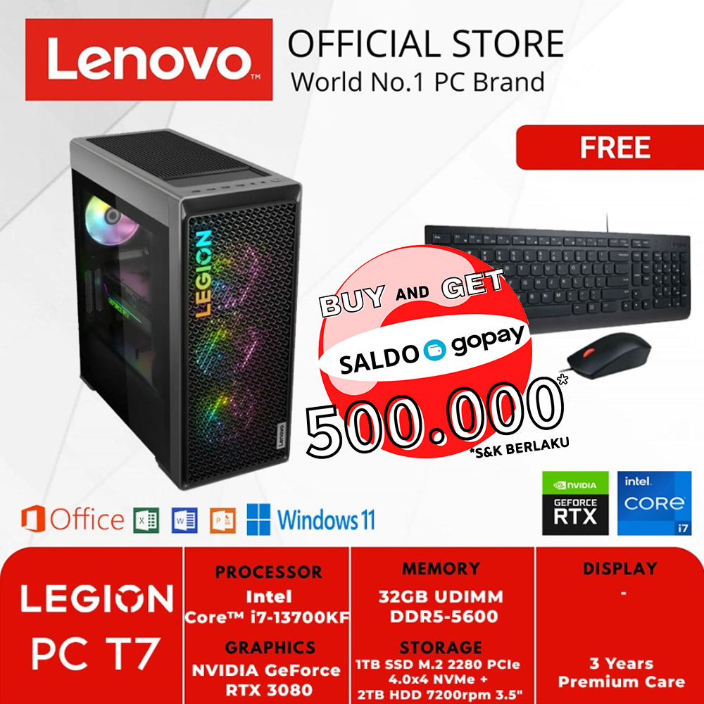LENOVO PC LEGION TOWER GAMING T7-34IRZ8 25ID GREY i7-13700KF RTX3080 32GB 1TB W11+OHS