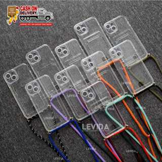 Card Case Bening Slot Kartu + Tali / Case Lanyard Redmi 15C Redmi A5 Redmi 14C Redmi 12 4g Redmi 12C