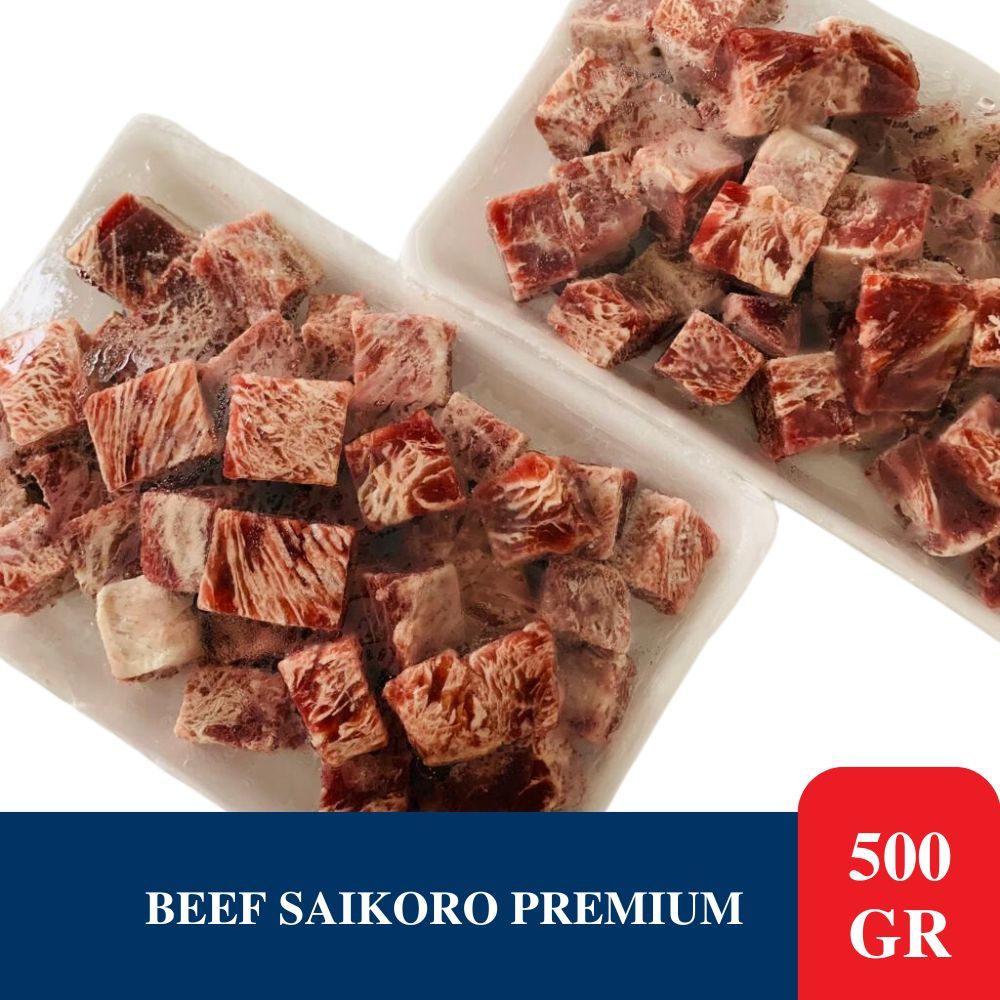 

Beef Saikoro Premium Cube 500 gr / Daging Dadu Premium