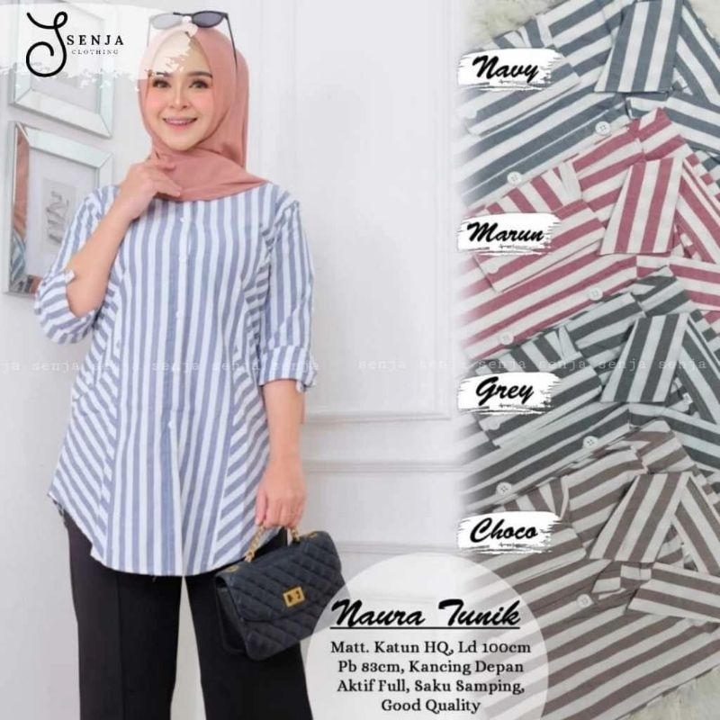 MOCA Naura Tunik Motif SNJ Meong Solo