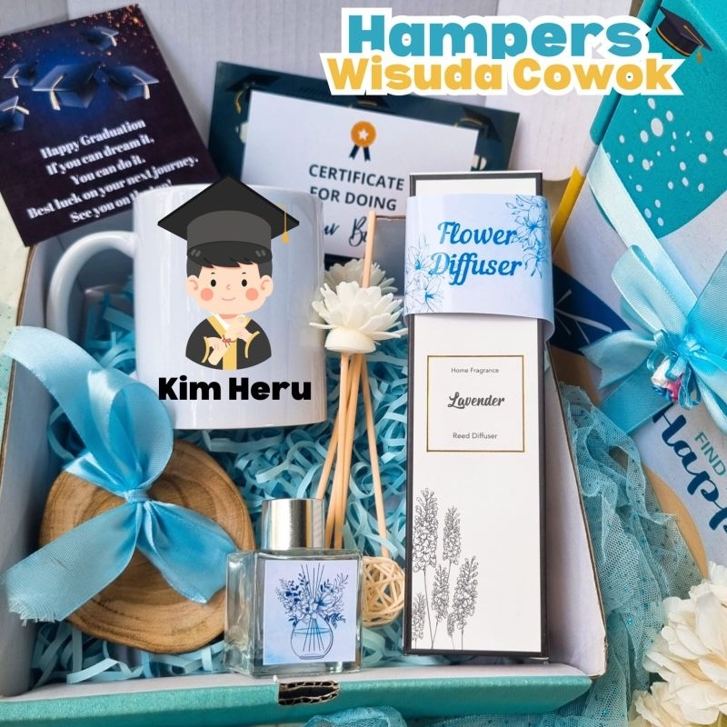 Hampers Wisuda Cowok Graduation Gift / Mug Wisuda Cowok Diffuser Set
