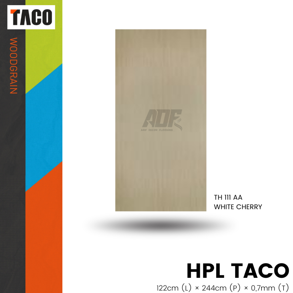 HPL TACO WOODGRAIN Type TH 111 AA Pelapis Kayu Furniture Lemari