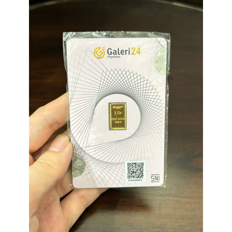 1 GRAM LM LOGAM MULIA EMAS GALERI 24 PEGADAIAN PRESS SNI SERTIFIKAT CERTIFICATE