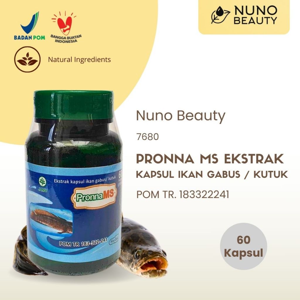 Kapsul Extrak Ikan Gabus @ 60 / Kapsul Kutuk Pronna MS / Kapsul Kutuk / Kapsul Ikan Gabus @ 60
