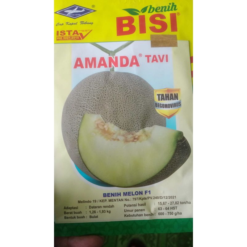 Benih Melon Hibrida - AMANDA TAVI (KEMASAN BARU) (13gram)