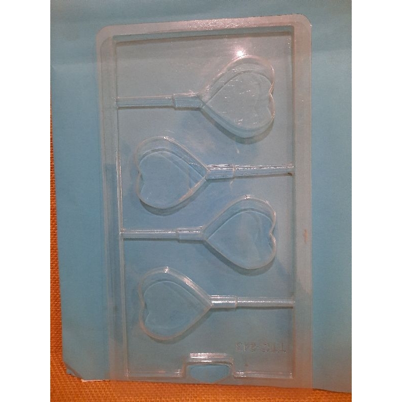 cetakan coklat ketupat TTC 243 LOVE polos lolipop besar
