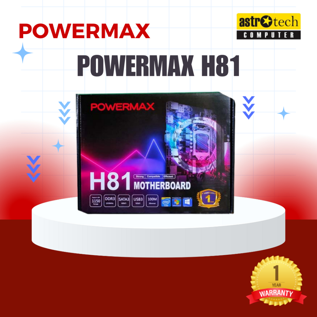 Motherboard POWERMAX H81 M.2 NVMe Intel LGA1150 DDR3