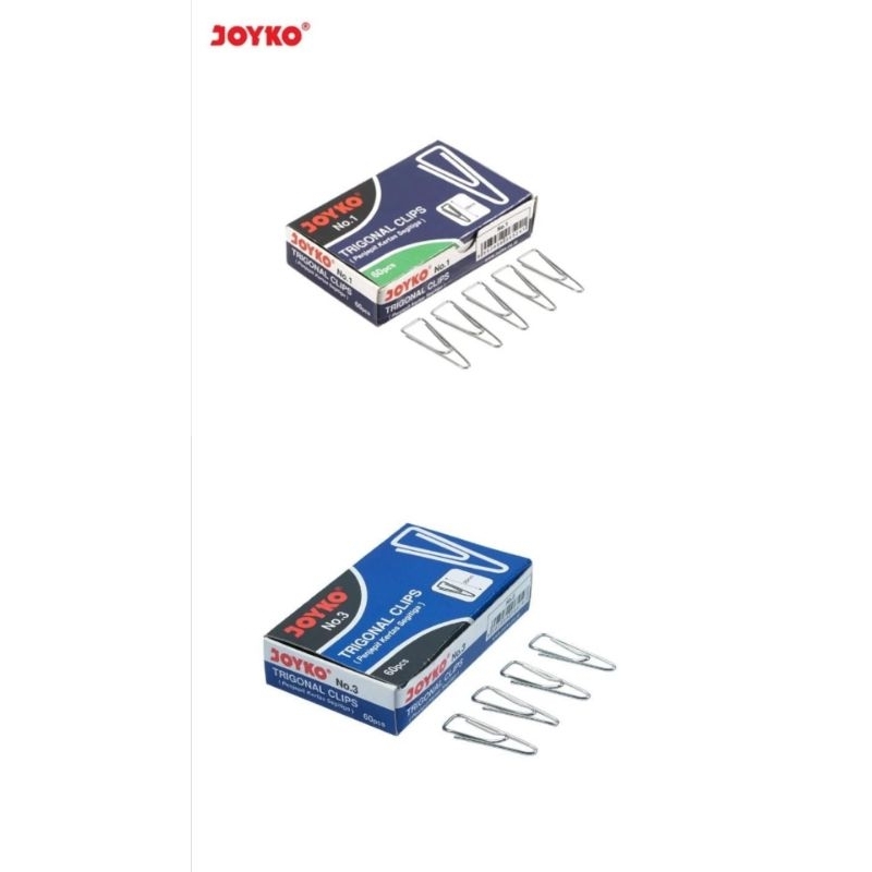 

Trigonal paper clip penjepit kertas segitiga JOYKO isi 60 pcs