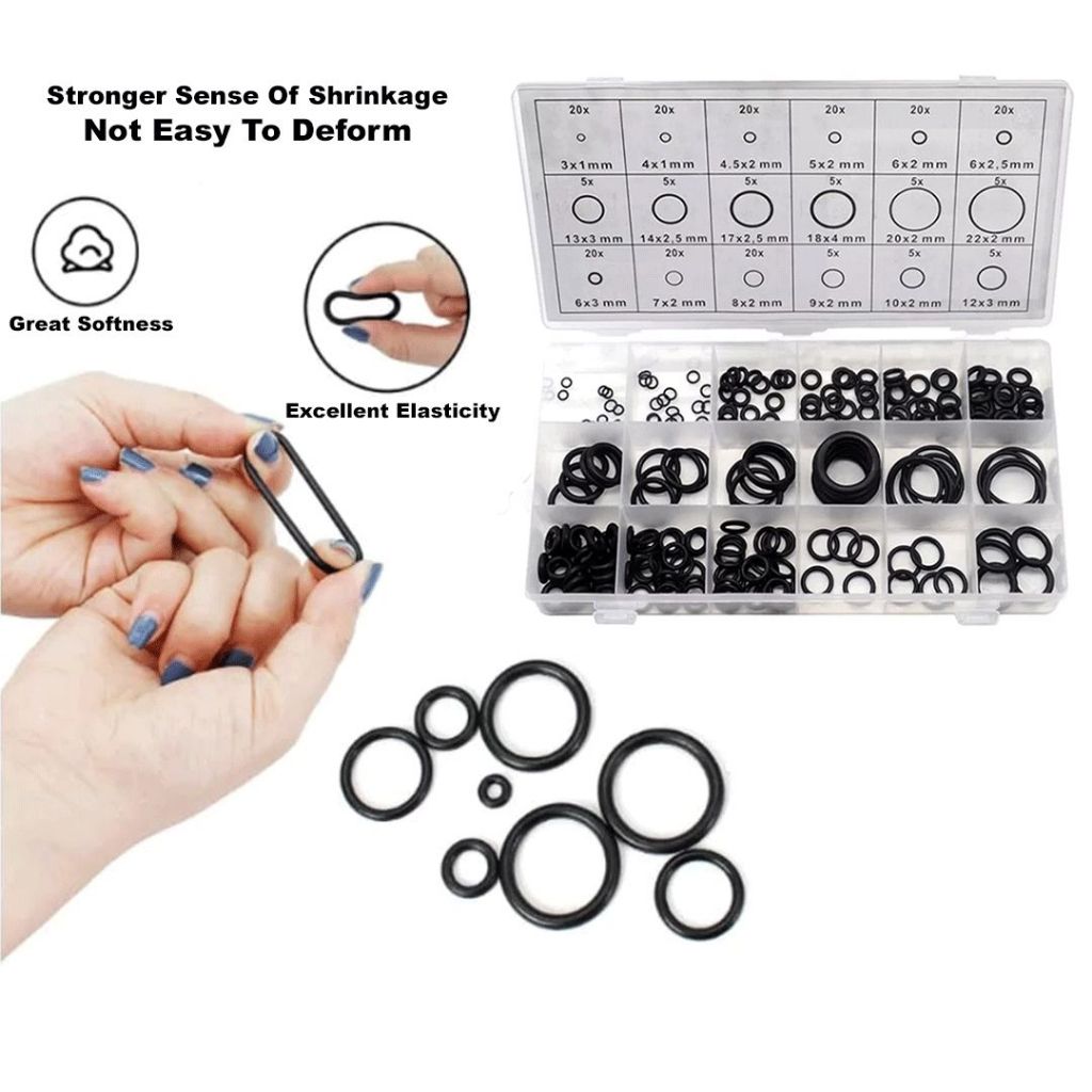 225 PCS Sil O Ring Karet Seal O ring PCP Sil Oring Karet Seal Oring 1 Set Sil Oring Box Hidrolik