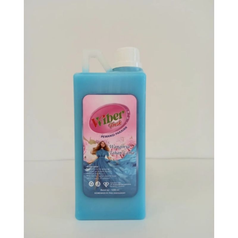 wiber softener biru pewangi pelembut pakaian 1L