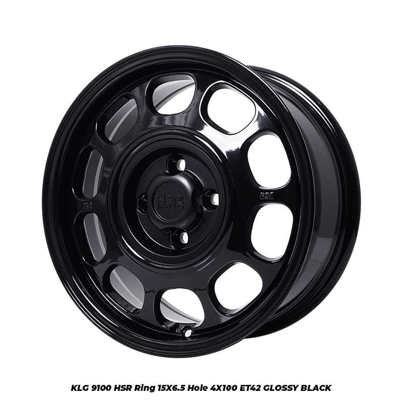 klg 9100 hsr ring 15x6,5 lobang 4x100 et42 glossy black