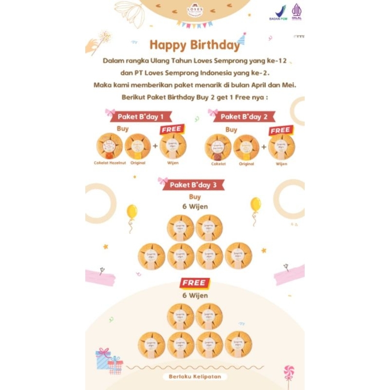 

Paket Birthday Loves Semprong