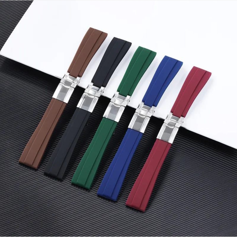 STRAP ROLEX TALI JAM ROLEX RUBBER FULL SET 20MM