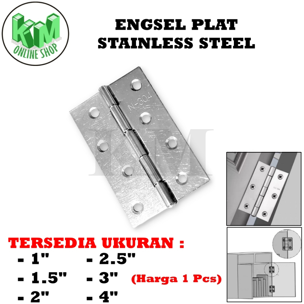 Engsel Pintu Kupu-Kupu RRT Engsel Pintu Kandang Stainless Plat Engsel Gerobak Engsel Plat Tipis Lema