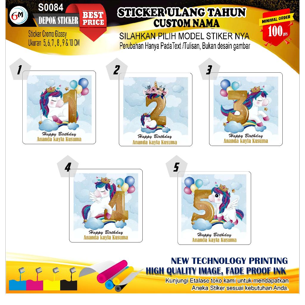 

Stiker ulang Tahun Anak UNICORN