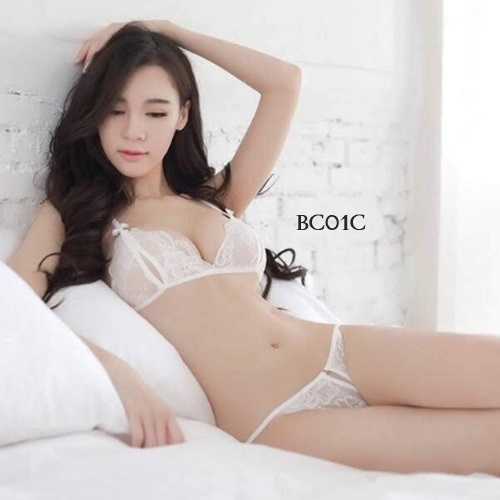 G STRING SEXY BRA SET PUTIH BC01C