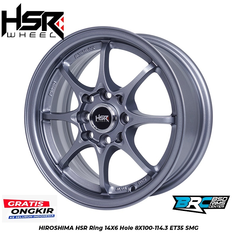 VELG JARI2 RING 14 HSR HIROSHIMA COCOK BUAT MOBIL BRIO AGYA AYLA R14