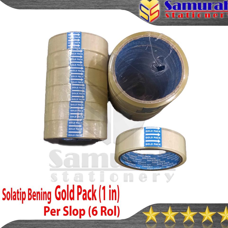 

Diskon Terpopuler Solatip Plastik OPP Tape 24 mm Gold Pack Bening Coklat 1 Per Slop Perekat Solatip Goldpack Lebar 1 Inch Panjang Lingkar Core Biru 24 cm
