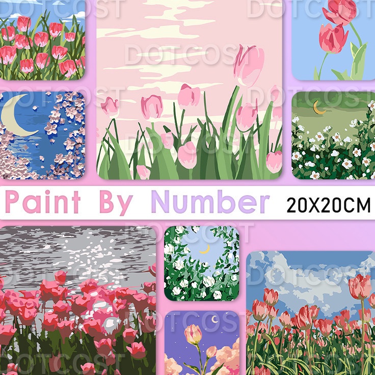 

Borong Promo Paint BY Number KKVpaint by number with framemelukis