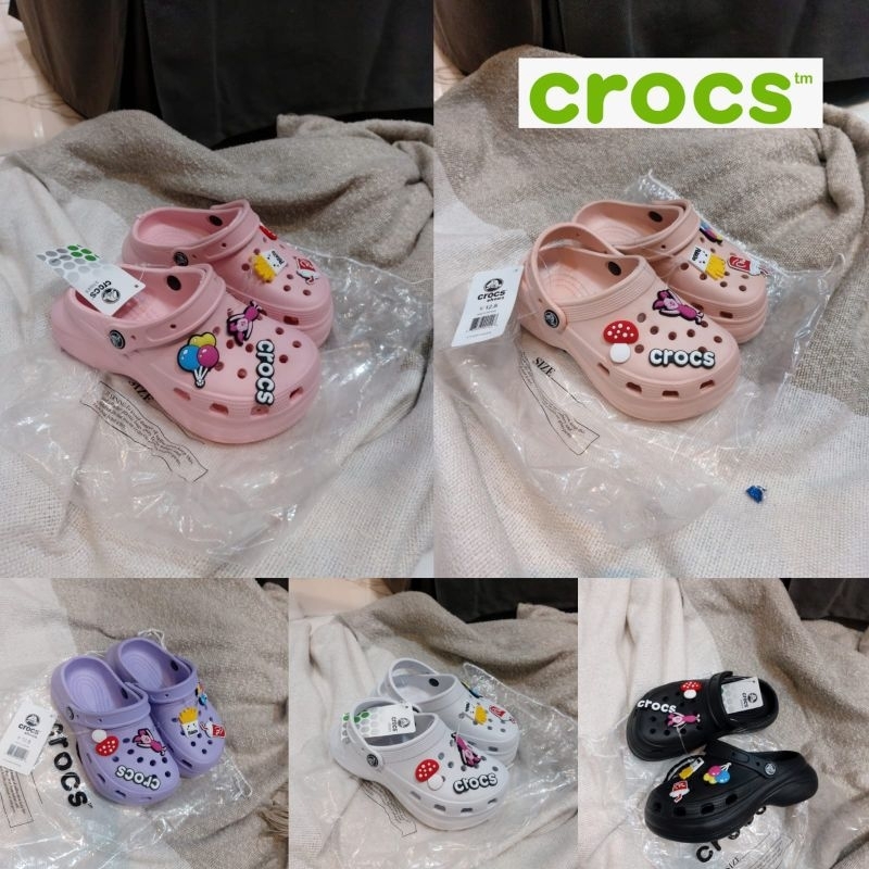 Sandal Anak Crocs Bae Jibitz Balon / Crocs Bae anak lengkap jibitz