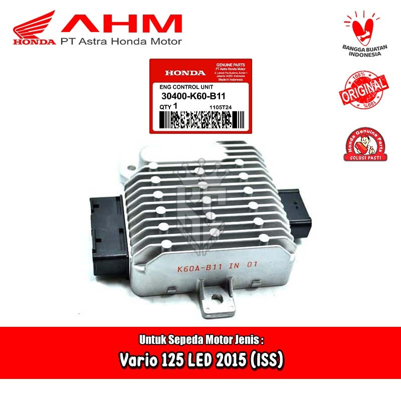 30400 K60 B11 ECU ECM CDI Honda Vario 125 Old LED 2015 - 2017 ISS Idling Stop Original AHM