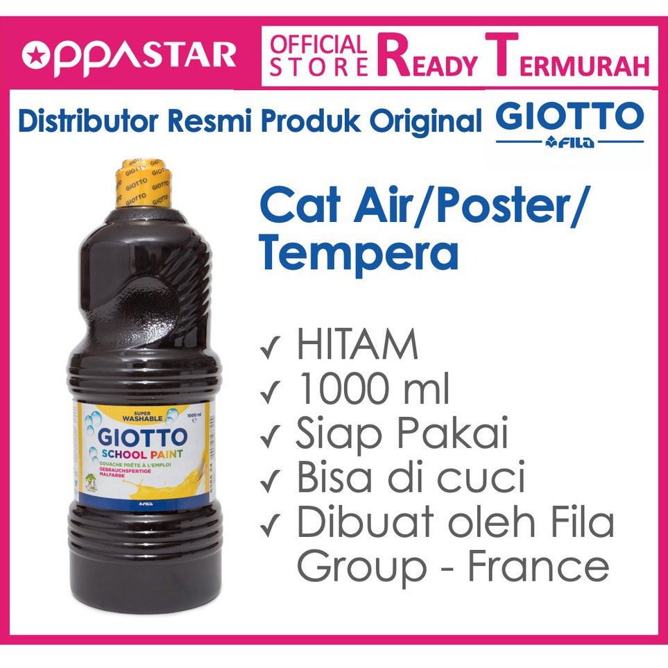 

Baru Update Cat Air Cat Poster Cat Tempera Giotto School Paint 1 ml Black Hitam