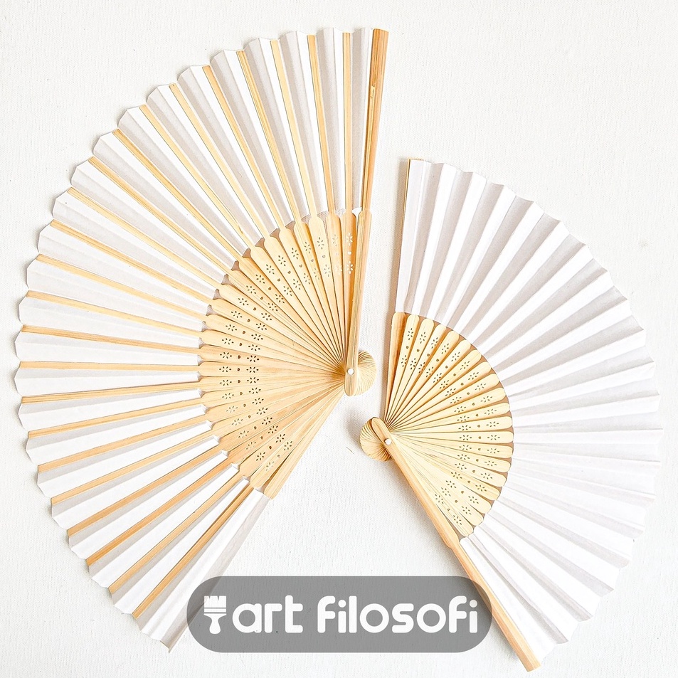 

New Promote Kipas Lipat Kertas Putih Polos Lukis