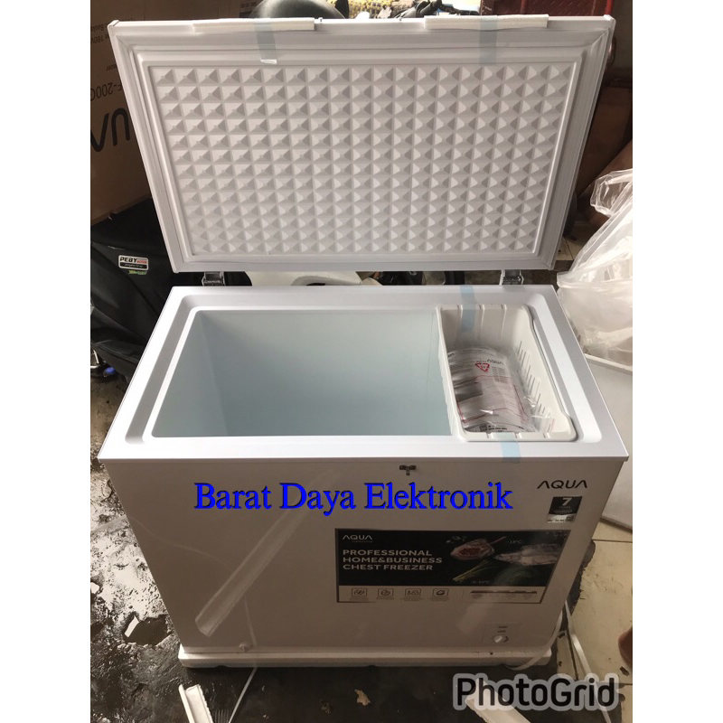 Chest Freezer Aqua AQF-200 Freezer Box Tahan 48 Jam Freezer Box KHUSUS LUAR JABODETABEK