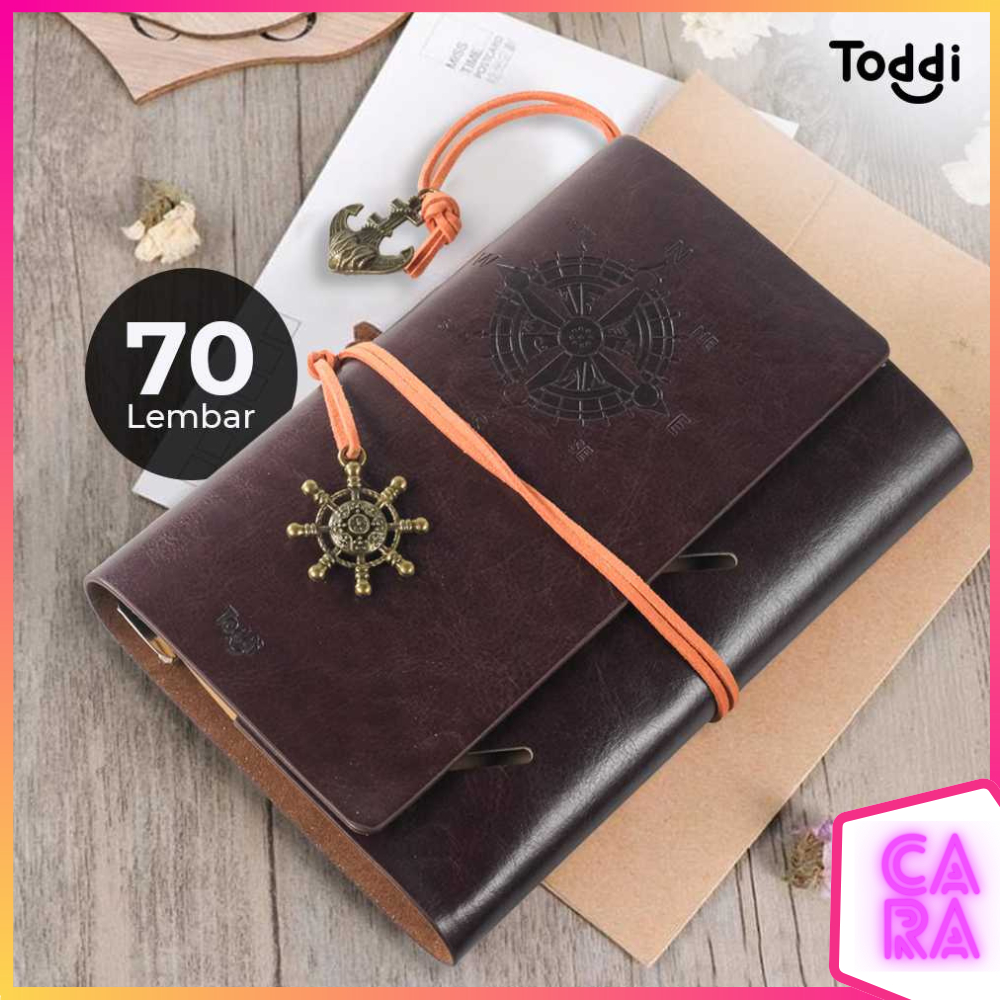 Buku Diary Binder Aesthetic Vintage Retro Pirate Daily Notebook 8005
