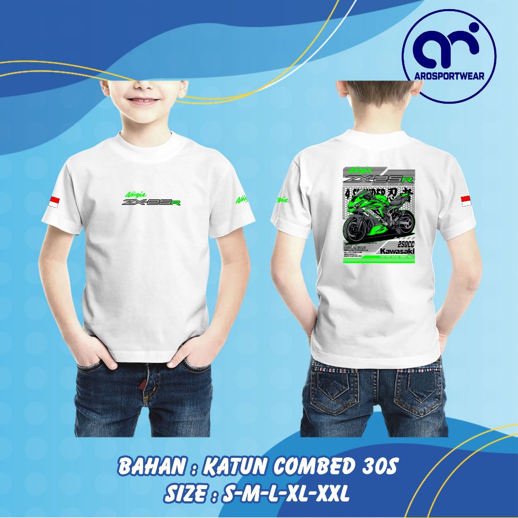 Kaos Baju Anak Motor NINJA ZX-25R T shirt Otomotif Terbaru