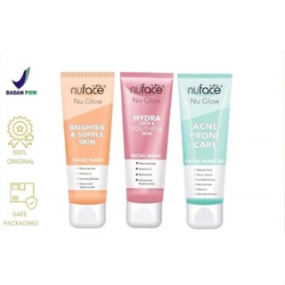 Nuface Nu Glow Facial Wash 80 gr / Sabun Wajah - Brighten & Supple Skin - Acne Prone Care
