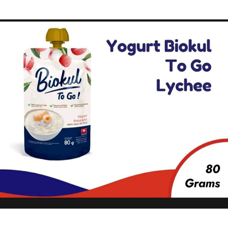 

Yogurt Biokul To Go Rasa Lychie 80gr