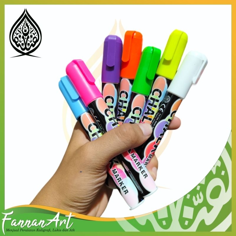 

spidol kapur chalk marker warna kapur cair set liquid chalk untuk kaligrafi mushaf dan dekorasi pc5
