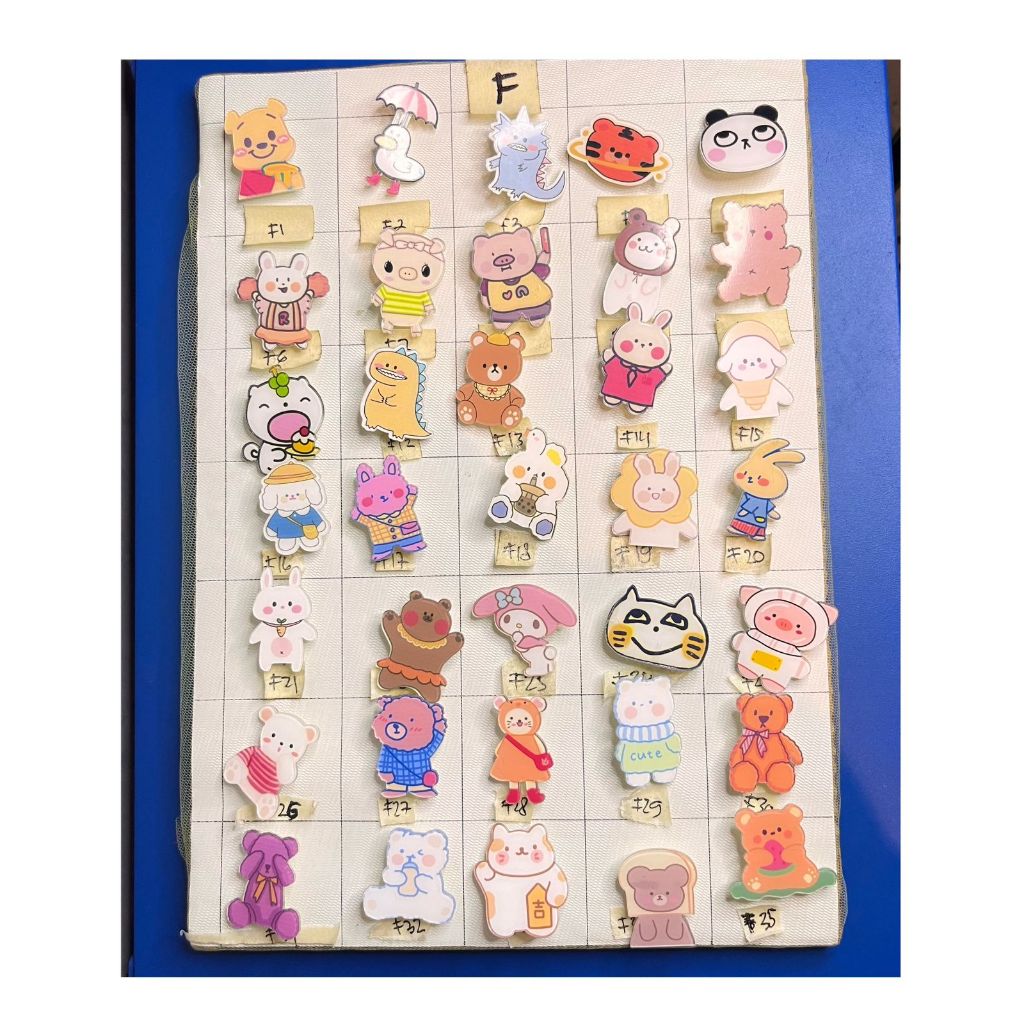 Mores Pin Akrilik Lucu Aksesoris Seri F (Animal and Doll) untuk Tas Cute Pin Brooch Pin Bros Acrylic