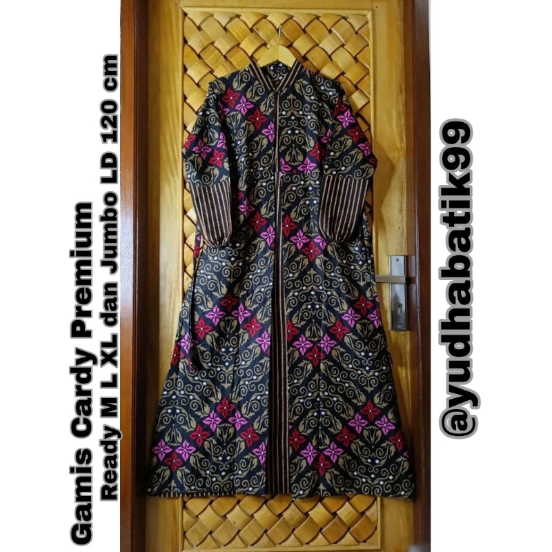 Best Seller Baju Gamis Batik Wanita Modern/Gamis Batik Kombinasi/Gamis Cardy Batik Busui Standar Dan