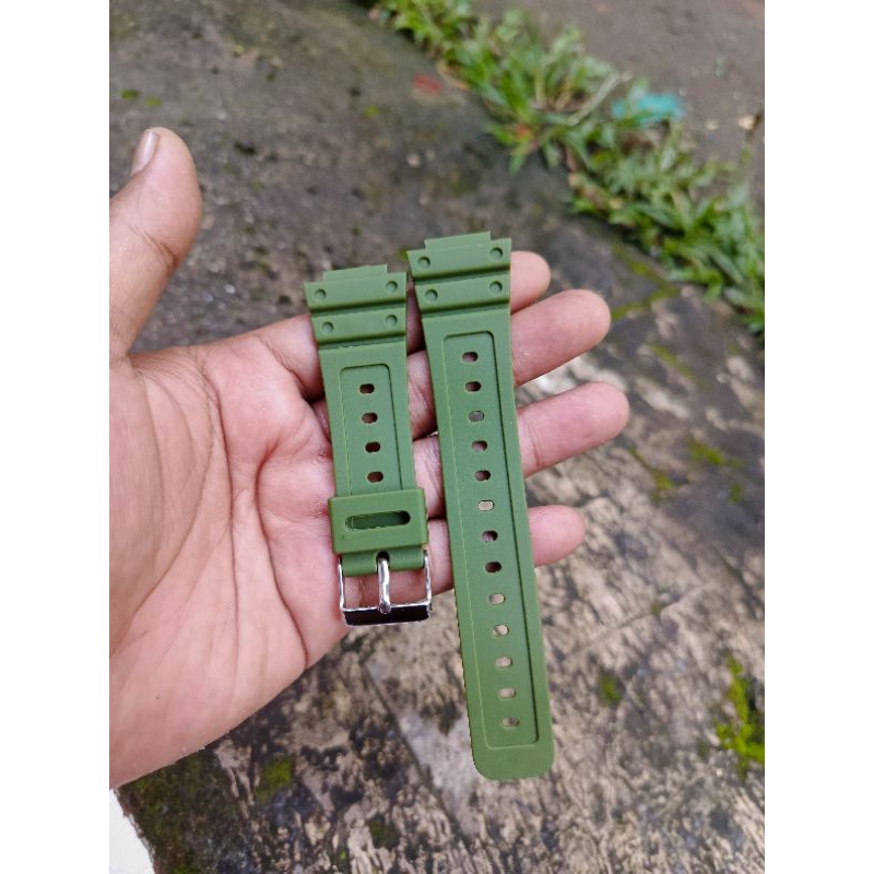 Strap Tali Jam Tangan Casio G-Shock DW-5600 DW5600 DW 5600 Hijau Army