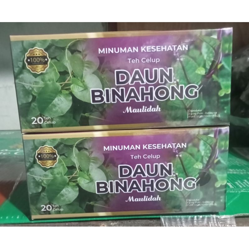 

Paket 2 pcs teh herbal celup daun binahong//Teh celup daun binahong 20 pcs