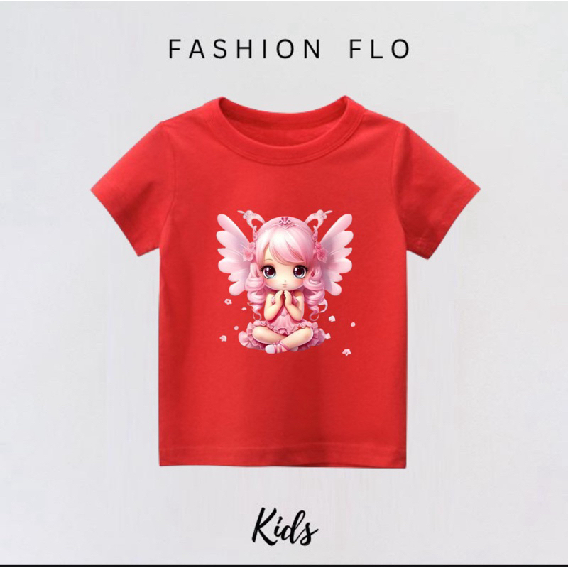 Baju Kaos Anak Perempuan 2-10 Tahun Motif Anime Peri