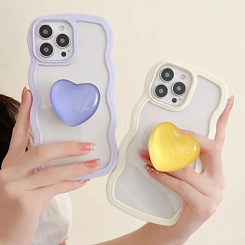 [MAPLESOL] AESTHETIC KOREAN HEART STAND HOLDER PHONE AIRBAG GRIPTOK 3D PREMIUM lazy ring / LOVE HATI
