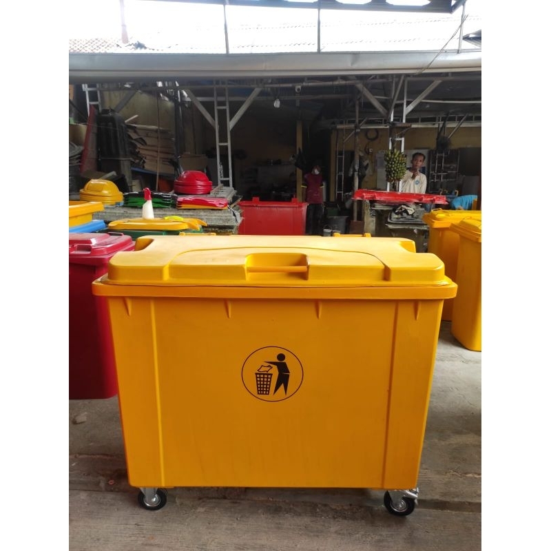 TEMPAT SAMPAH BESAR/TONG SAMPAH BESAR/BAK SAMPAH BESAR 660 LITER +RODA